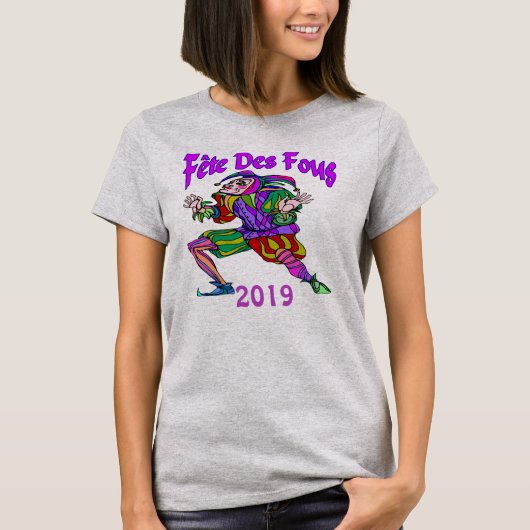 Fete Des Fous Mardi Gras 2019, Text hinzufügen T-Shirt (Vorderseite)