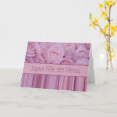 Fête des Mères Franz Rose & Streifen Muttertag Karte (Gelbe Blume)