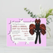 Fethered Queen Custom Drag Show Invites Einladung (Stehend Vorderseite)