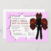 Fethered Queen Custom Drag Show Invites Einladung (Vorne/Hinten)