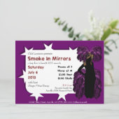 Fethered Queen Custom Drag Show Invites Einladung (Stehend Vorderseite)