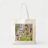 Fethiye Ancient Lycian Tombs Wasserfarbe Tragetasche (Vorne)