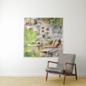 Fethiye Ancient Lycian Tombs Wasserfarbe Wandteppich (Beispiel (Horizontal))