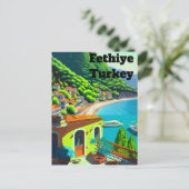 Fethiye Türkei Reise Postkarten Kunst, Fethiye Tür (Stehend Vorderseite)