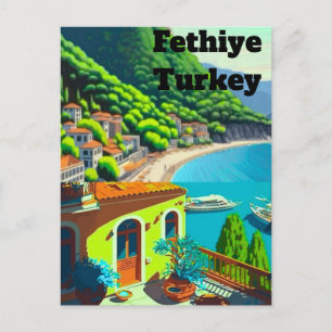 Fethiye Türkei Reise Postkartengrafik, Fethiye Tür Postkarte