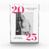 Fett 2022 Rosa Buchstaben Abschluss Fotoblock (Vorderseite)