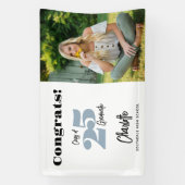 Fett 2024 Blue Glückwunschs Graduate Foto Banner (Vertikal)