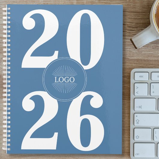 Fett 2026 Logo Weißer, dunkelblauer Planner Planer