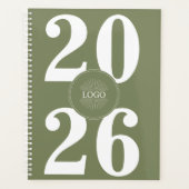 Fett 2026 Logo White Sage Green Planner Planer (Vorderseite)