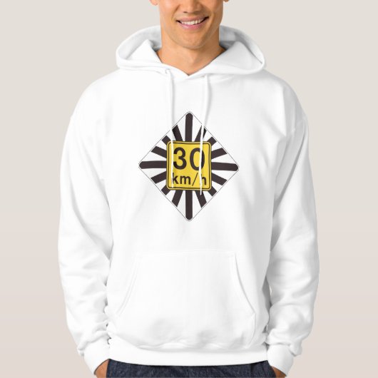 Fett 30 kmh Geschwindigkeitsbegrenzung Sunburst Tr Hoodie (Vorderseite)