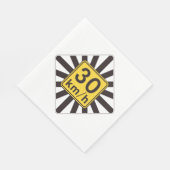 Fett 30 kmh Geschwindigkeitsbegrenzung Sunburst Tr Serviette (Ecke)