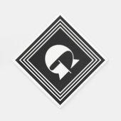 Fett 3-Rahmen-Monogramm | Schwarz/Weiß Serviette (Ecke)