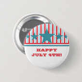 Fett. 4. Juli US Flagge Button (Vorne & Hinten)