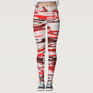 Fett, 4 kräftig rot wirbeln leggings
