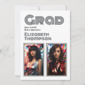 Fett 70er Typografy Retro Disco Graduation Party Einladung (Vorderseite)