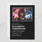 Fett 70er Typografy Retro Disco Graduation Party Einladung (Rückseite)