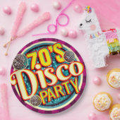 Fett 70's Disco Party | Bunte Nostalgie Pappteller (Party)