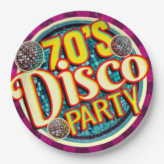 Fett 70's Disco Party | Bunte Nostalgie Pappteller