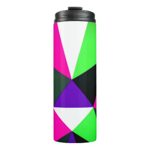 Fett 80er Farbblock Nebel Grün Rosa Lila Thermosbecher