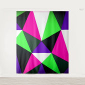 Fett 80er Farbblock Nebel Grün Rosa Lila Wandteppich (Vorderseite)