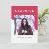 Fett-Abschluss-Einladung Einladung (Stehend Vorderseite)