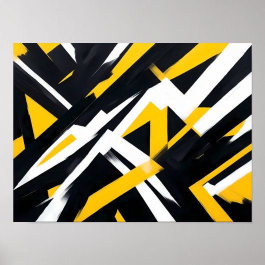 Fett Abstrakt - atemberaubender schwarzer Hintergr Poster (Vorne)