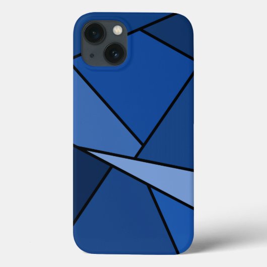 Fett Abstrakt Blue Geometric Case-Mate iPhone Hülle (Rückseite)