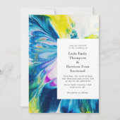 Fett abstrakt gestrichener Hintergrund Einladung (Vorderseite)