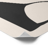 Fett Abstrakte Geometrie, Schwarz und Weiß Poster (Ecke)