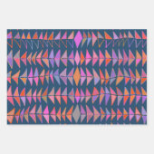Fett Abstrakte geometrische gestrichene Dreiecke i Geschenkpapier Set (Vorderseite 3)