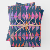 Fett Abstrakte geometrische gestrichene Dreiecke i Geschenkpapier Set (Beispiel)