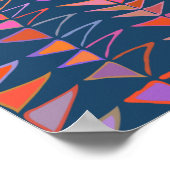 Fett Abstrakte geometrische gestrichene Dreiecke i Poster (Ecke)