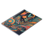 Fett Abstrakte Grafik - dynamische geometrische Fo Notizblock (Linke Seite)