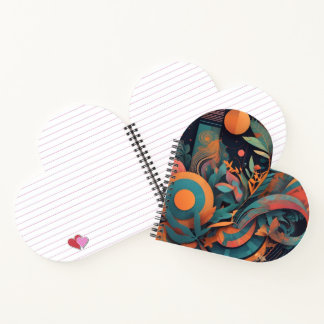 Fett Abstrakte Grafik - dynamische geometrische Fo Notizblock