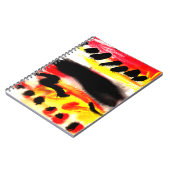 Fett Abstrakte, schwarz-gelbe Färbungen Notizblock (Linke Seite)