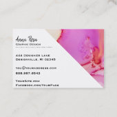 *~* Fett Abstrakter Bio Marmor Wasserfarbe Visitenkarte (Rückseite)