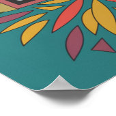 Fett Abstrakter "Drink Coffee, Read Books" Poster (Ecke)