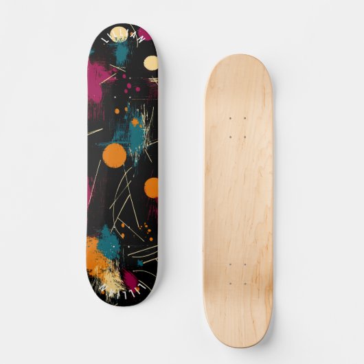 Fett Abstrakter Expressionismus Skate Deck Skateboard (Vorderseite)