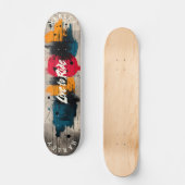 Fett Abstrakter Farbblock - Live-to-Ride-Design Skateboard (Vorderseite)