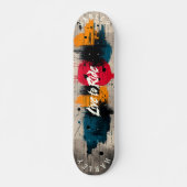Fett Abstrakter Farbblock - Live-to-Ride-Design Skateboard (Vorne)