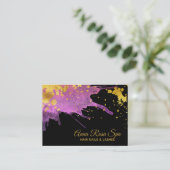 *~*Fett Abstraktes Aquarell Gold Luxe Glam Visitenkarte (Stehend Vorderseite)