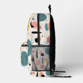 Fett Abstraktes Bio Formmuster Bedruckter Rucksack (Rechts)