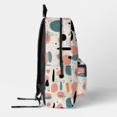 Fett Abstraktes Bio Formmuster Bedruckter Rucksack (Links)