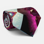 Fett Abstraktes geometrisches Muster in Pink Krawatte (Gerollt)