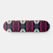 Fett Abstraktes geometrisches Muster in Pink Skateboard (Horizontal)