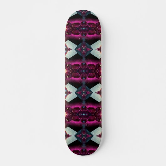 Fett Abstraktes geometrisches Muster in Pink Skateboard (Vorne)