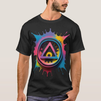 Fett Abstraktes geometrisches Symbol T-Shirt