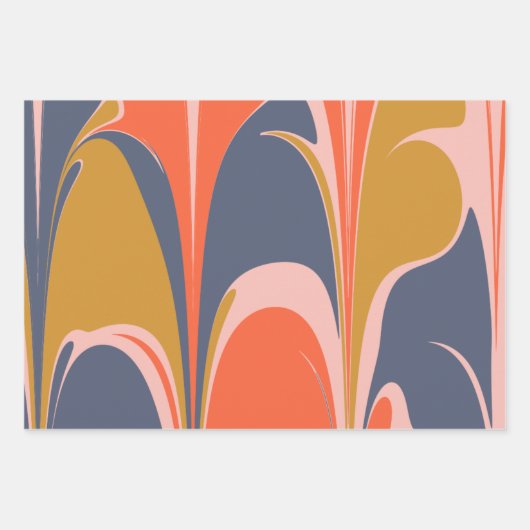 Fett Abstraktes Marmorbild Grafikdesign Geschenkpapier Set (Vorderseite 2)