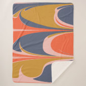 Fett Abstraktes Marmorbild Grafische Designmalerei Sherpadecke (Vorderseite)