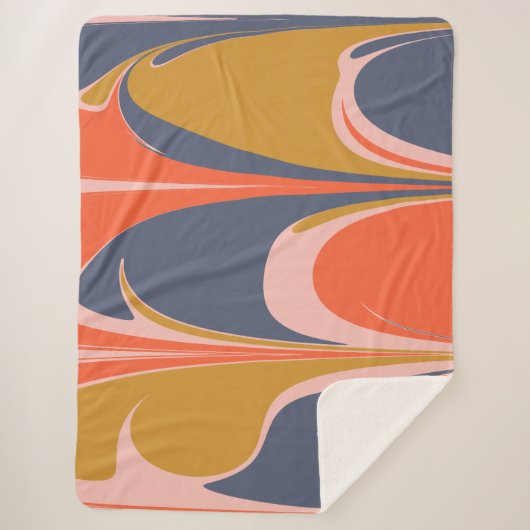 Fett Abstraktes Marmorbild Grafische Designmalerei Sherpadecke (Vorderseite)